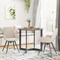 Rubber Wood Farmhouse Dining Table with Wing-Shaped Pedestal Base